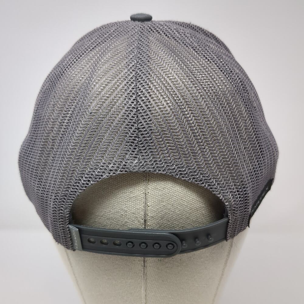 Vortex Patch Snapback Mesh Back Trucker Hat Gray … - image 7
